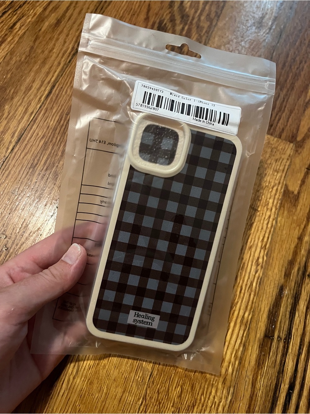 Beige & Black Plaid Phone Case - Compatible Cell Phone Accessory IPhone 13